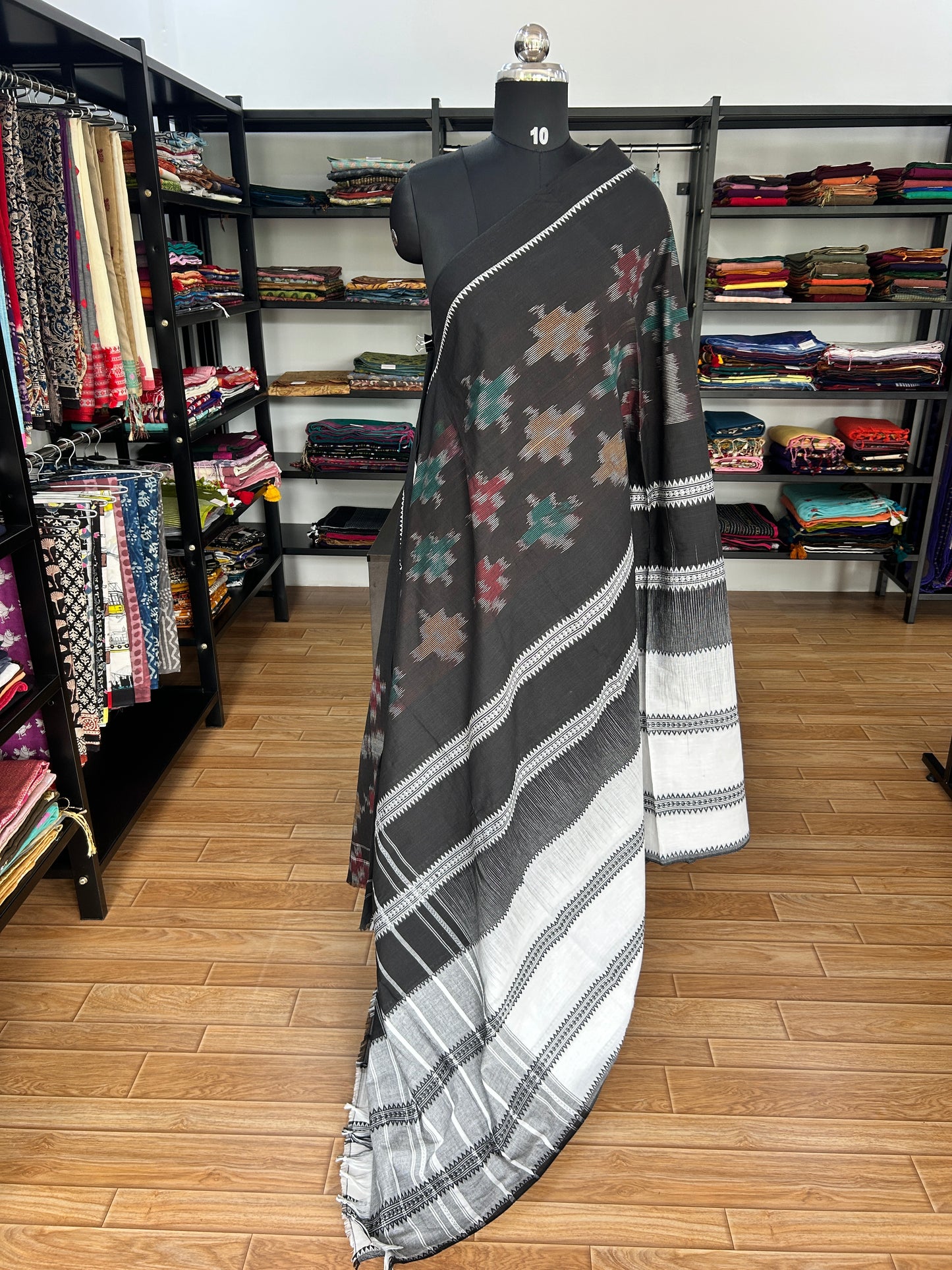 BLACK DHANIAKHALI SAREE
