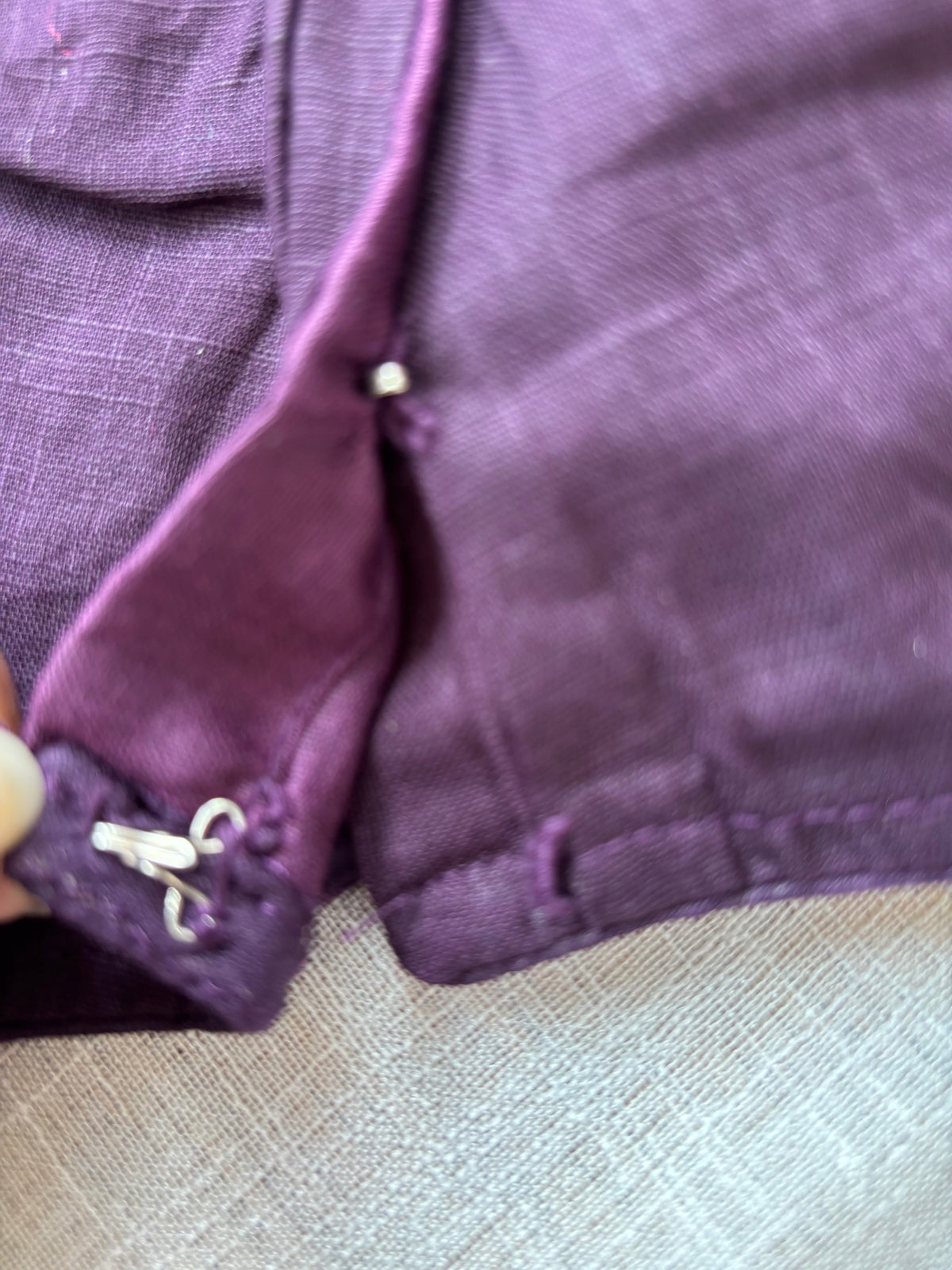 DARK PURPLE EMBROIDERED  BLOUSE