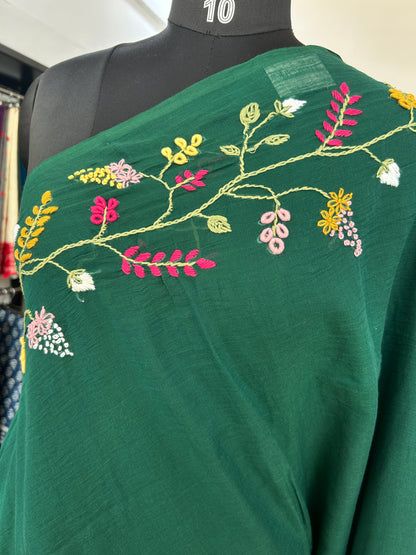 GREEN KATHA MUL SAREE (Copy)