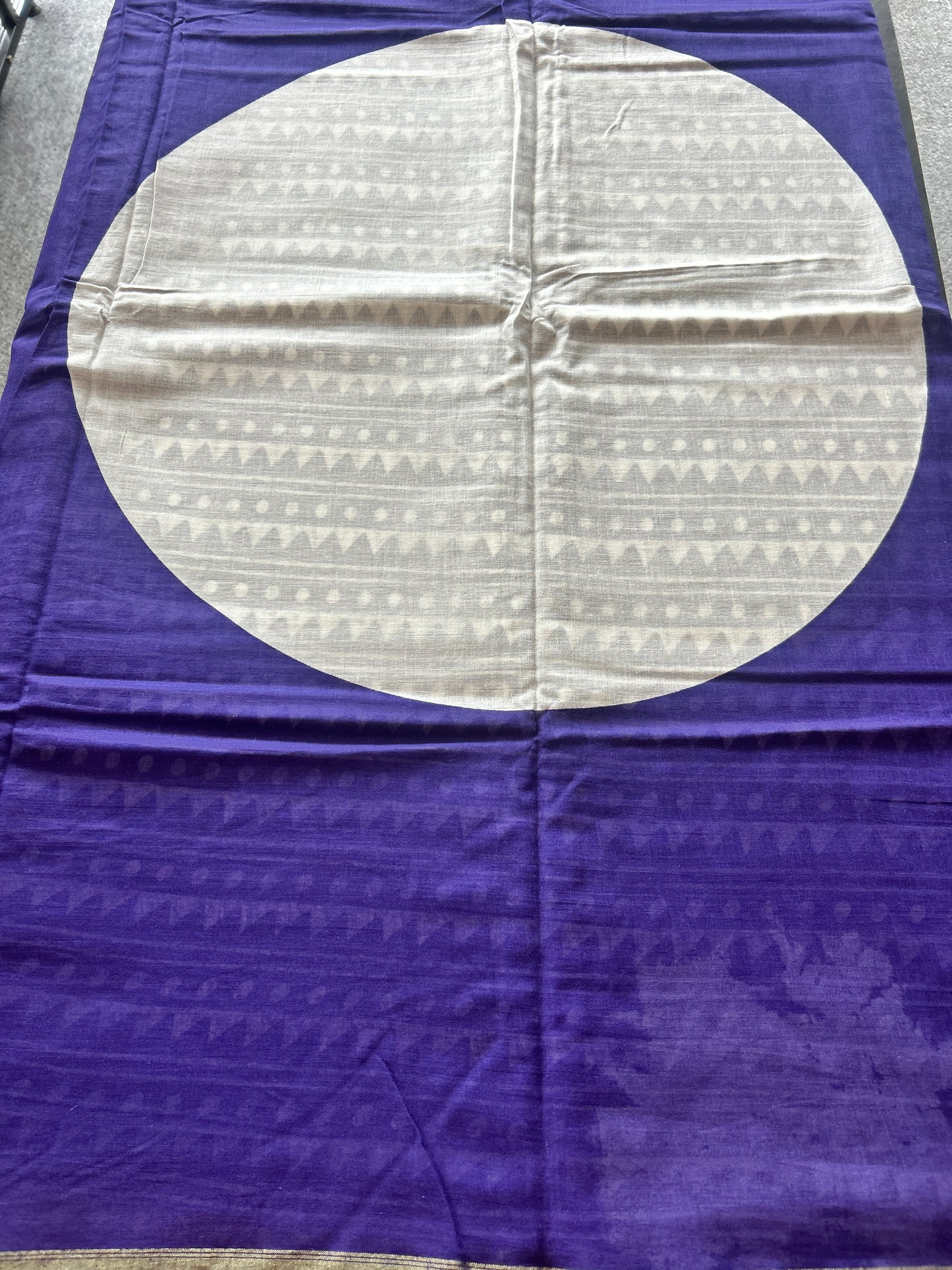 Blue chanderi mul cotton