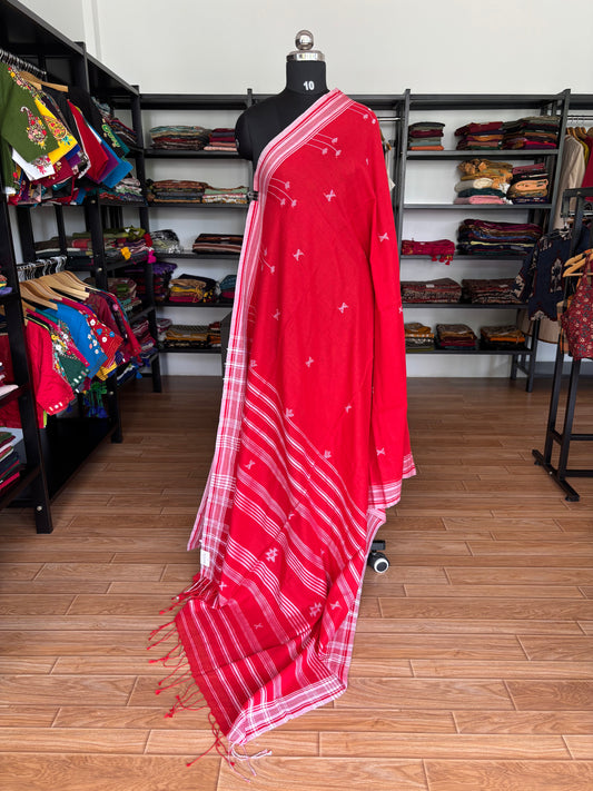 RED BHUJODI SAREE