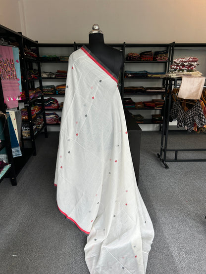 WHITE JAMDANI SAREE