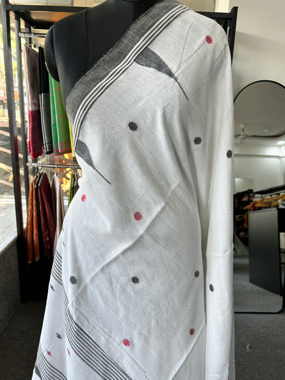 WHITE JAMDANI SAREE