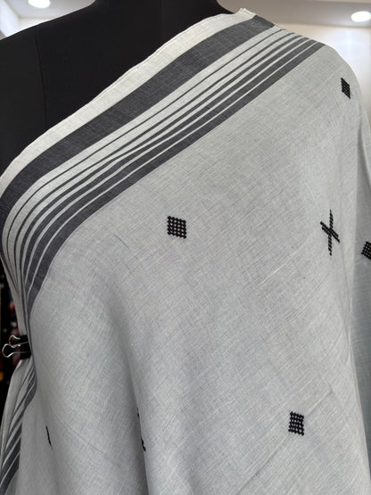 GREY BHUJODI SAREE