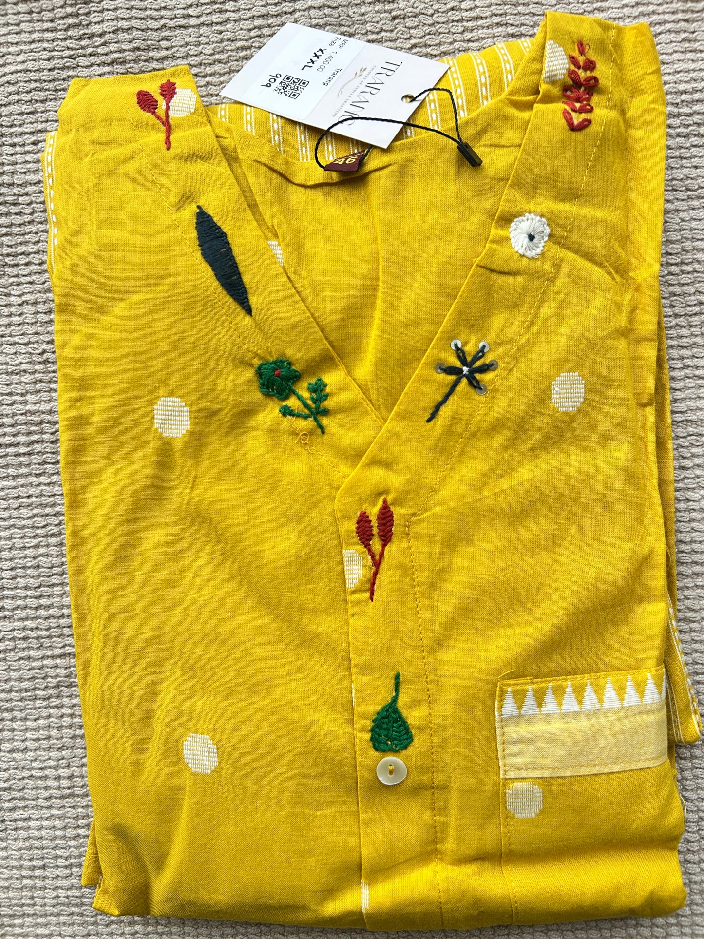 YELLOW 2-piece COTTON SUIT
