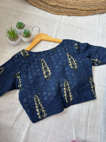 NAVY BLUE HAKOBA BLOUSE