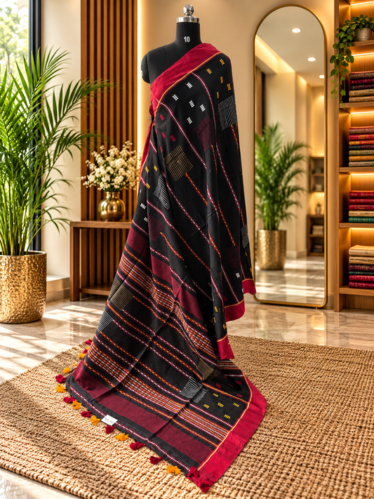 BLACK JAMDANI SAREE