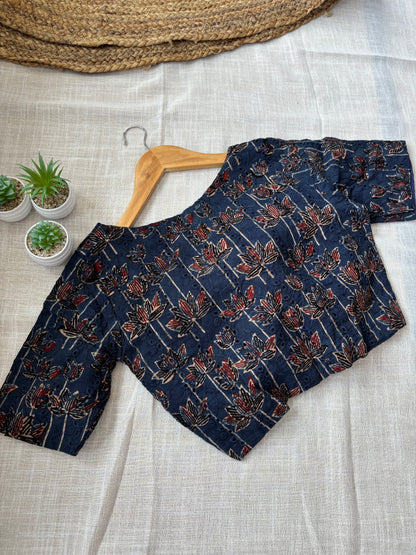 NAVY BLUE HAKOBA BLOUSE