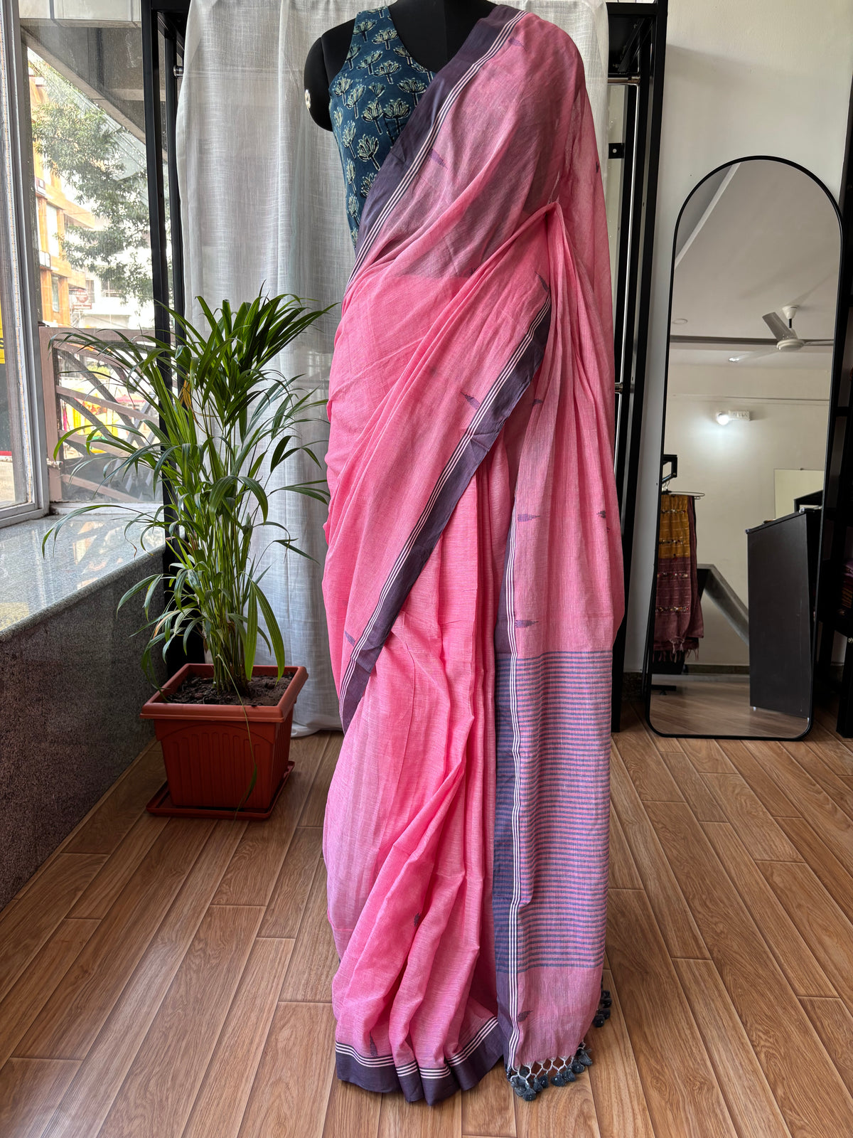 PINK JAMDANI SAREE