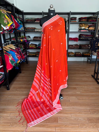 ORANGE BHUJODI SAREE