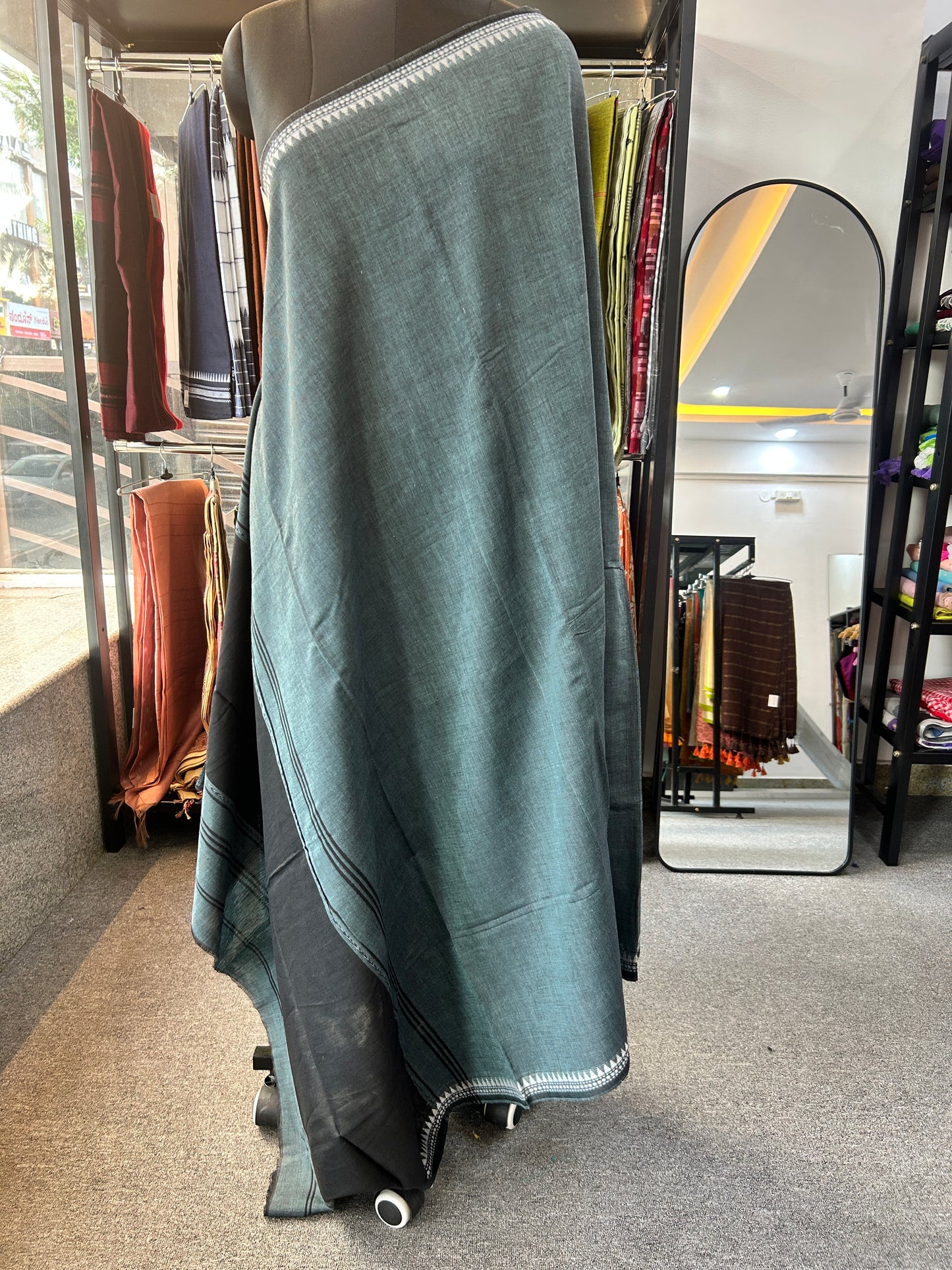GREY DHANIAKHALI SAREE