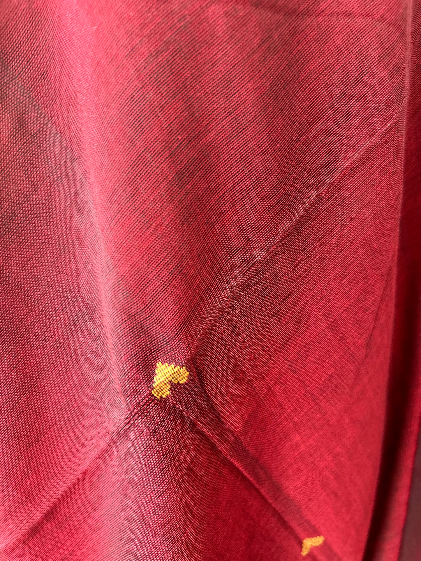 MARRON MERCERISED JAMDANI