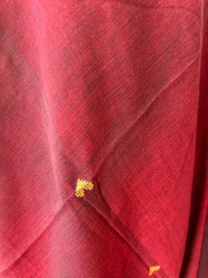 MARRON MERCERISED JAMDANI