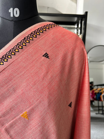 PEACH DHANIAKHALI SAREE