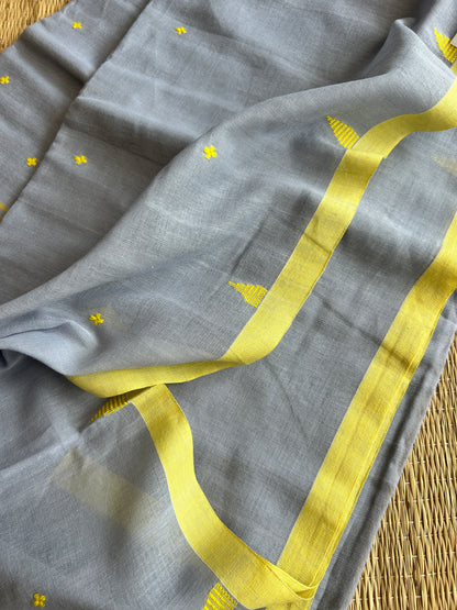 GREY JAMDANI SAREE
