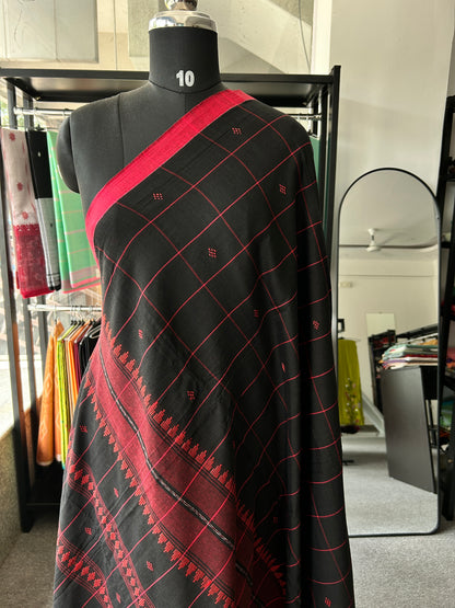 BLACK DHANIAKHALI SAREE