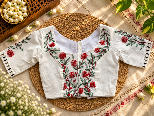 Off white Embroidered blouse