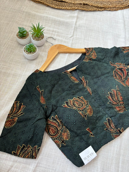 GREEN HAKOBA BLOUSE