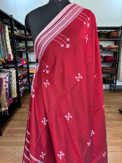 RED BHUJODI SAREE
