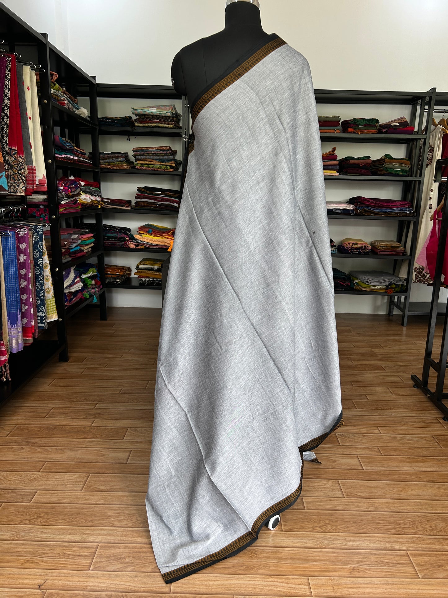 GREY DHANIAKHALI SAREE