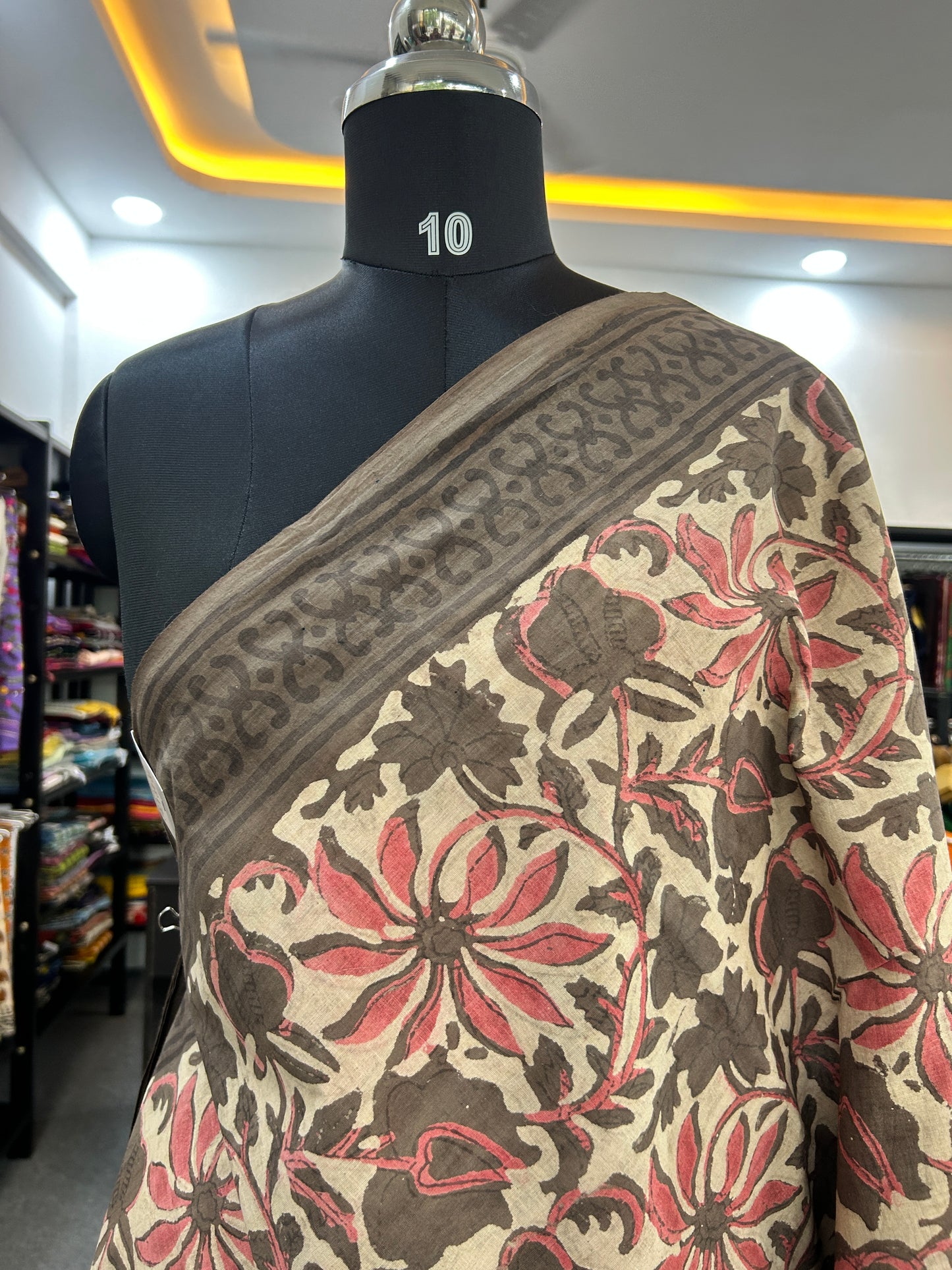 PINK AJRAKH MUL SAREE