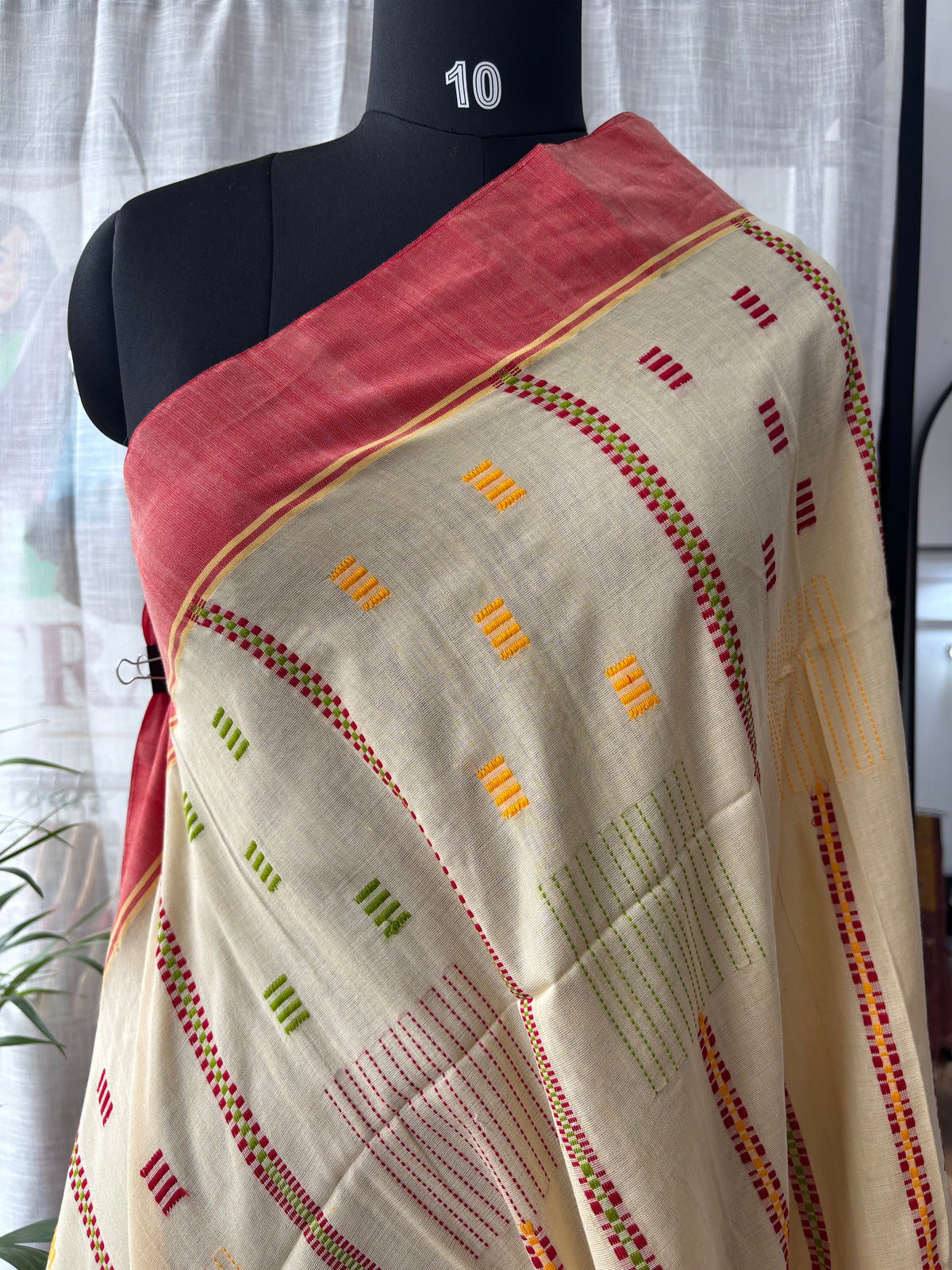BEIGE JAMDANI SAREE