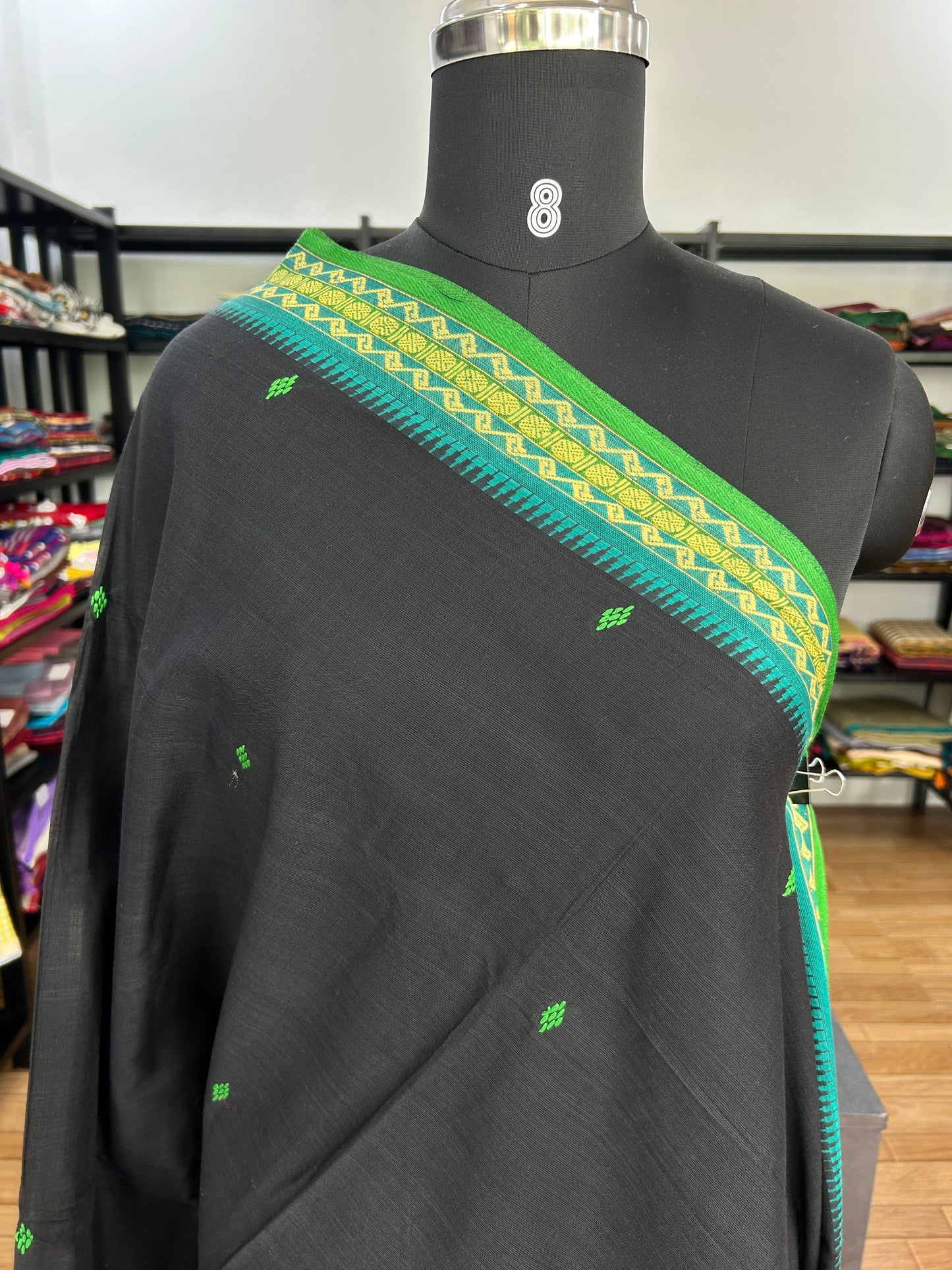 BLACK DHANIAKHALI SAREE