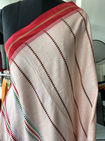 PEACH BEGAMPURI SAREE