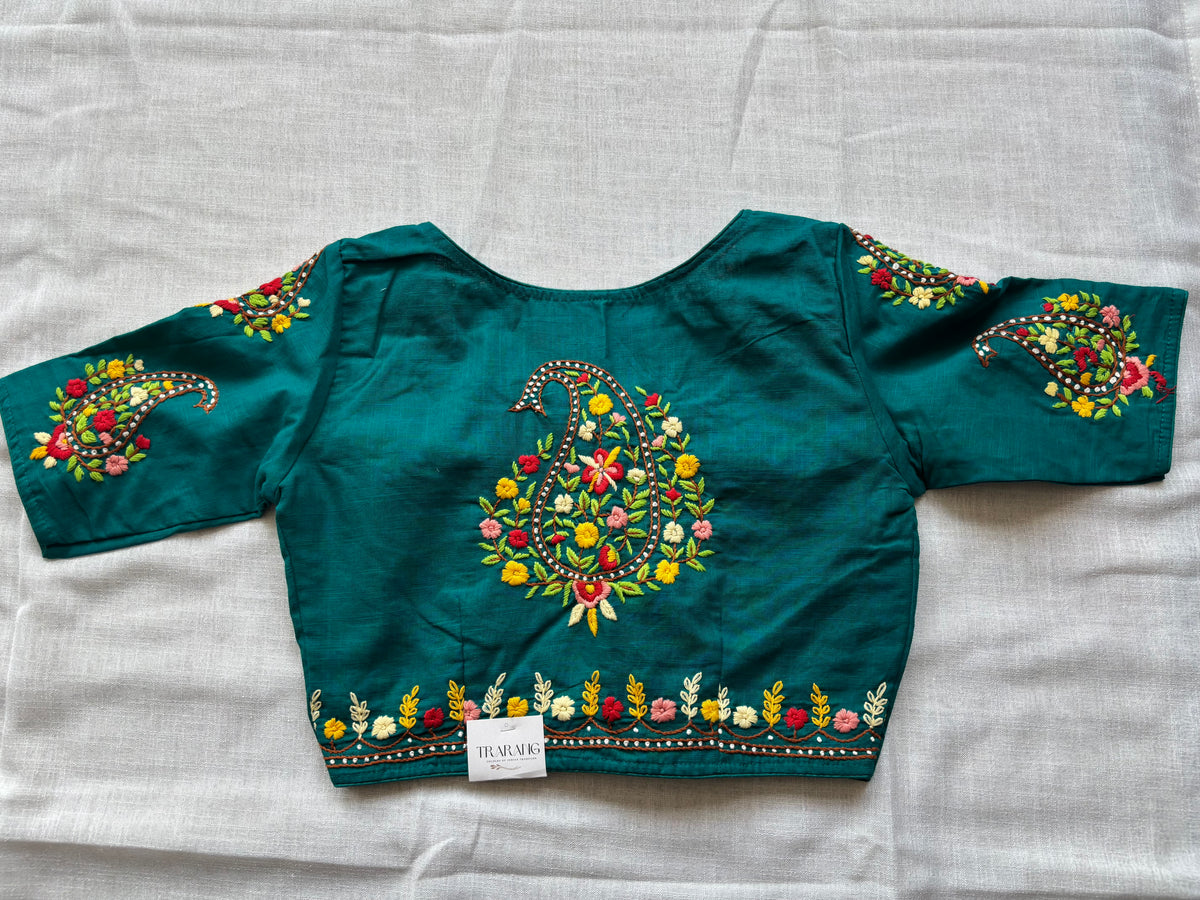 Light blue Embroidered blouse