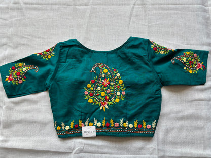 Light blue Embroidered blouse