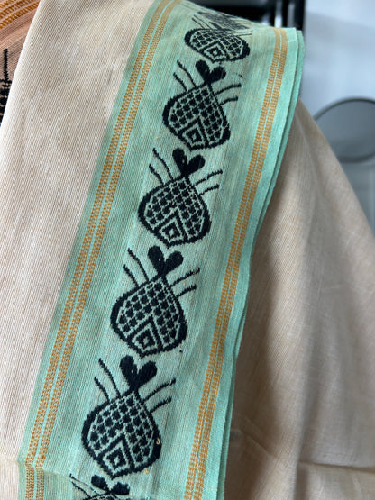 WHITE DHANIAKHALI SAREE