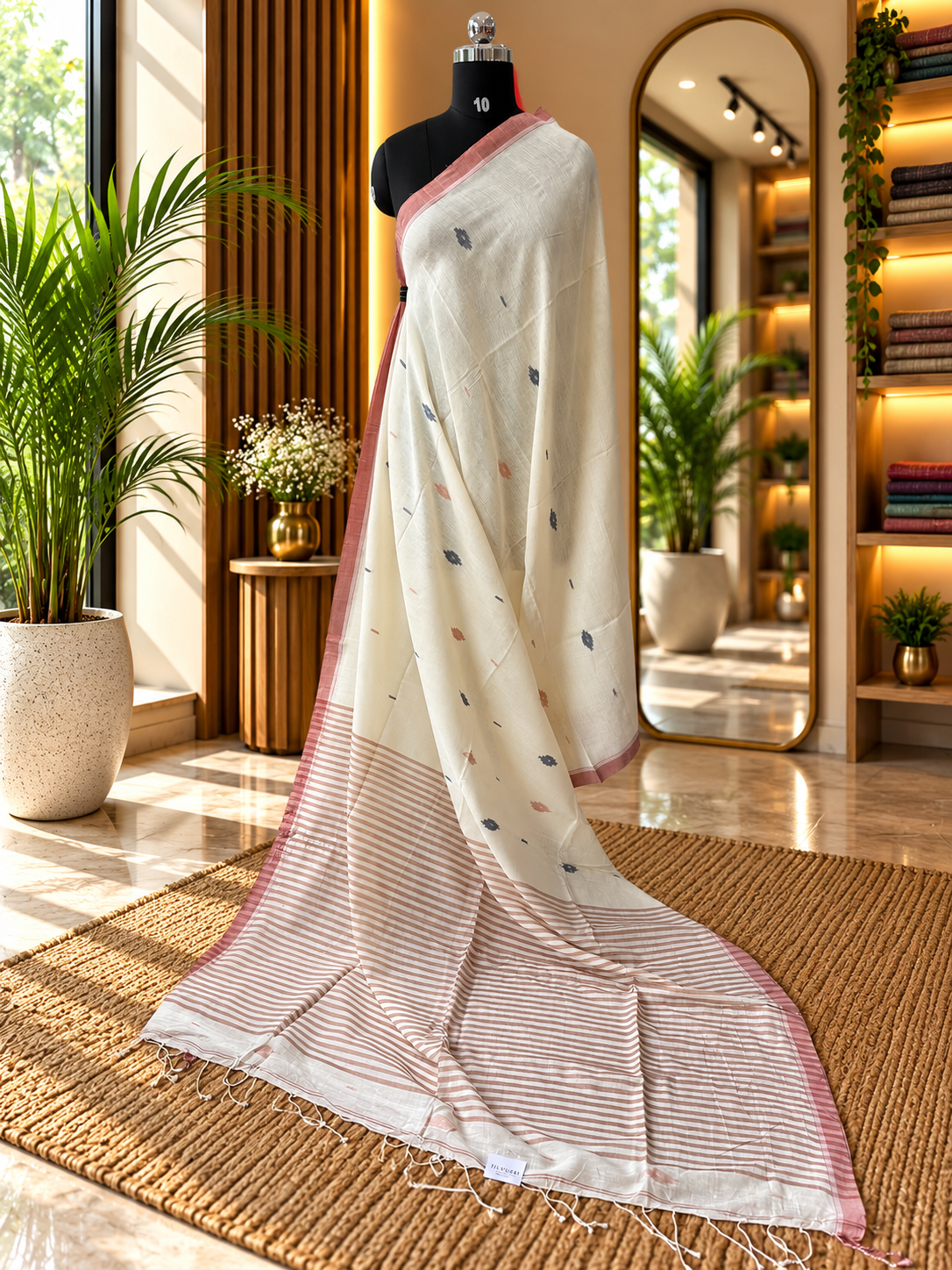 OFF WHITE JAMDANI SAREE
