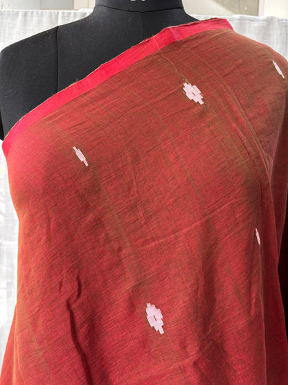 MAROON JAMDANI SAREE