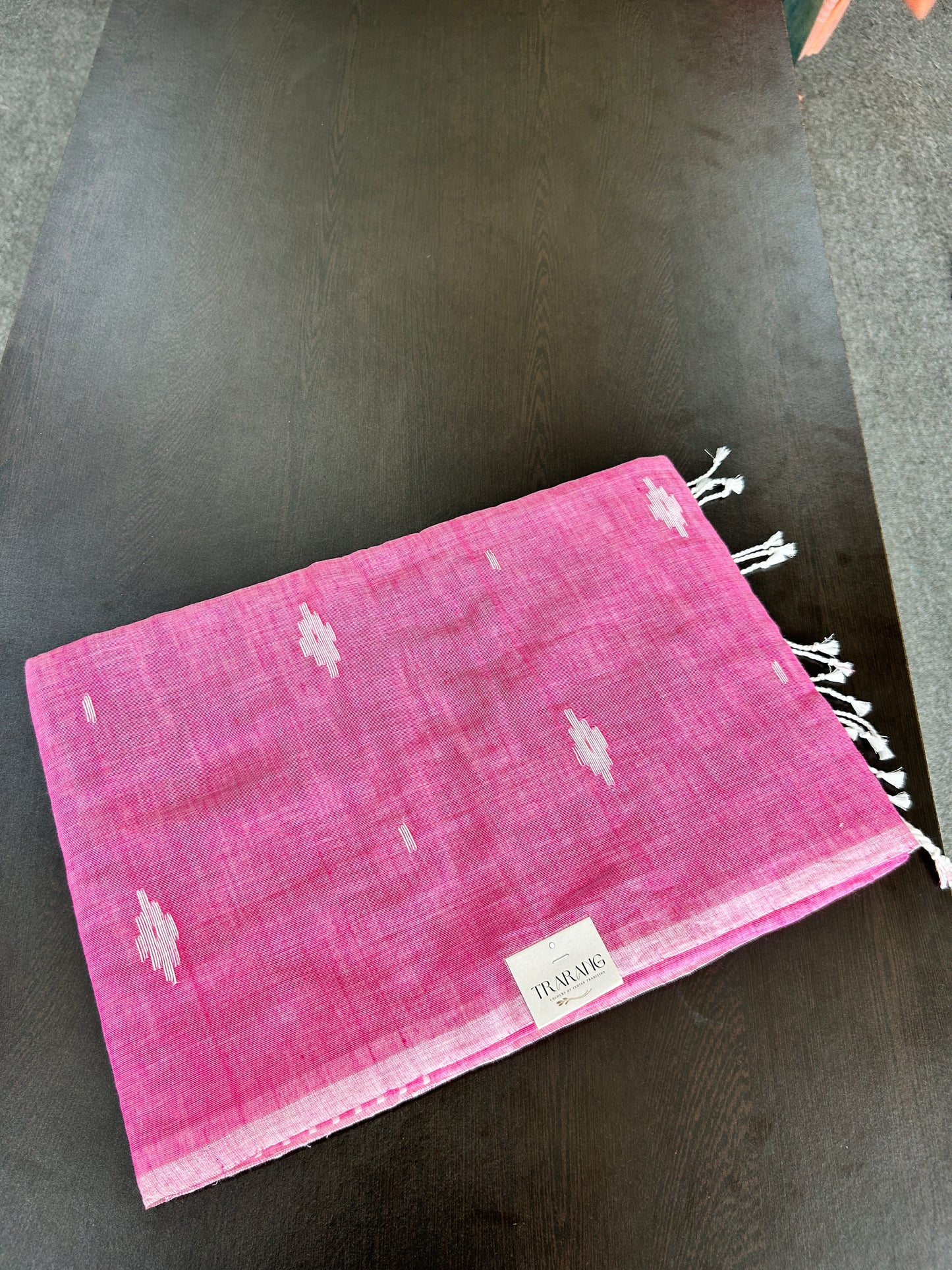 PINK MUL JAMDANI SAREE