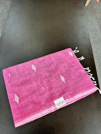 PINK MUL JAMDANI SAREE
