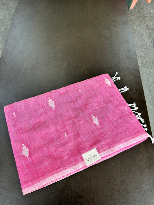 PINK MUL JAMDANI SAREE