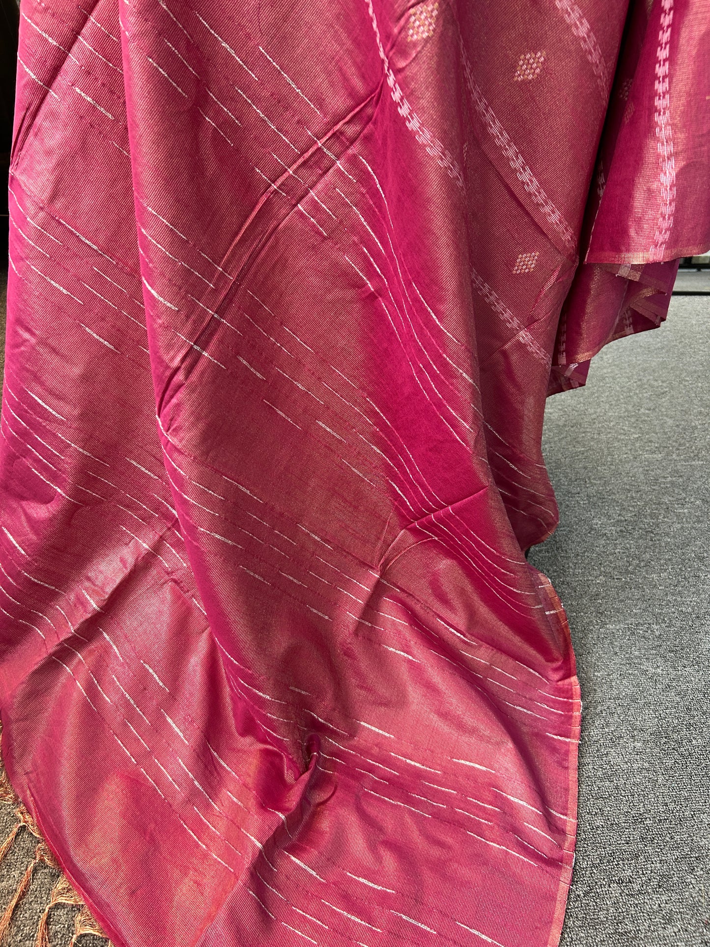 PINK TISSUE SAREE