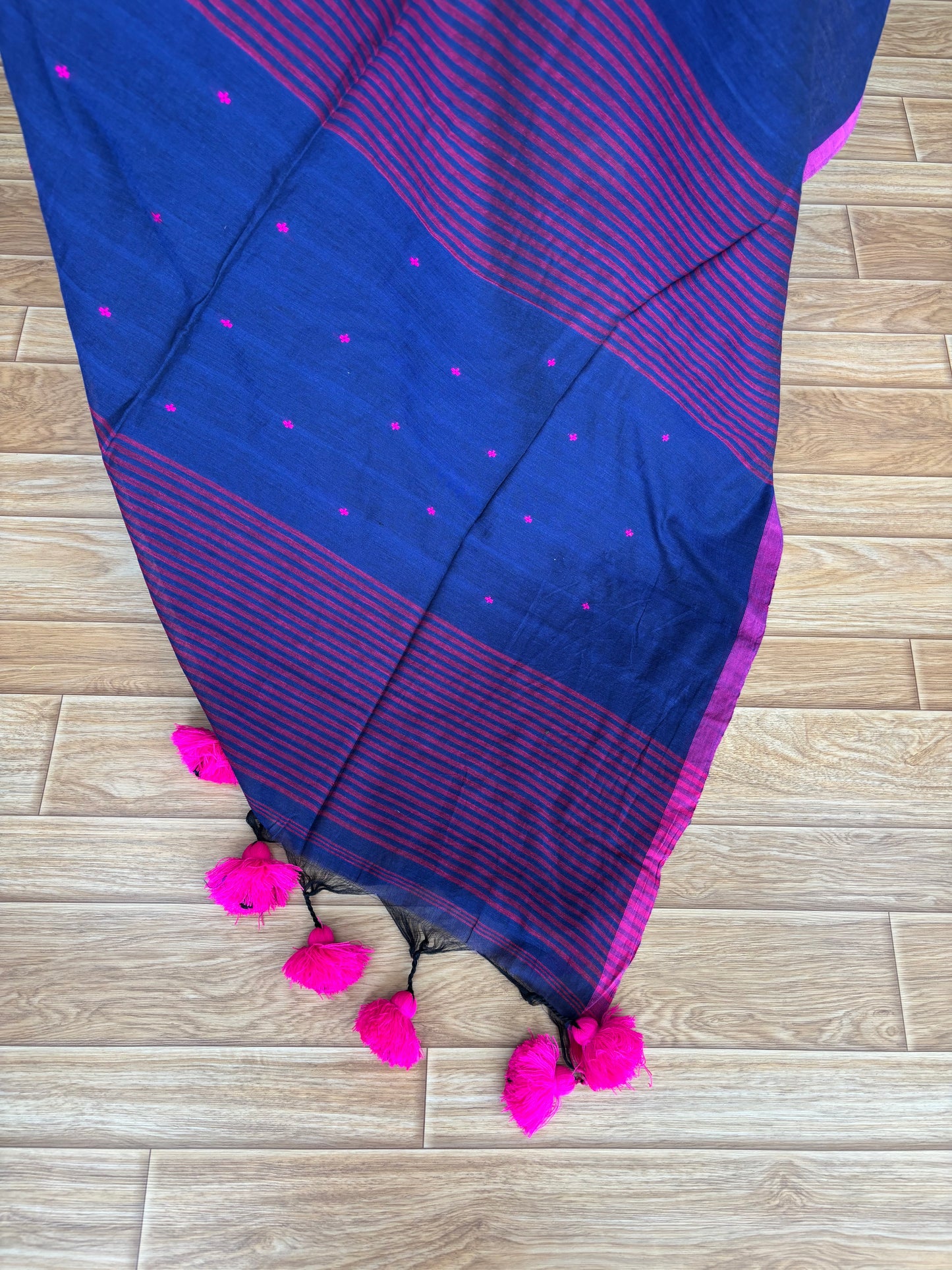 BLUE JAMDANI SAREE