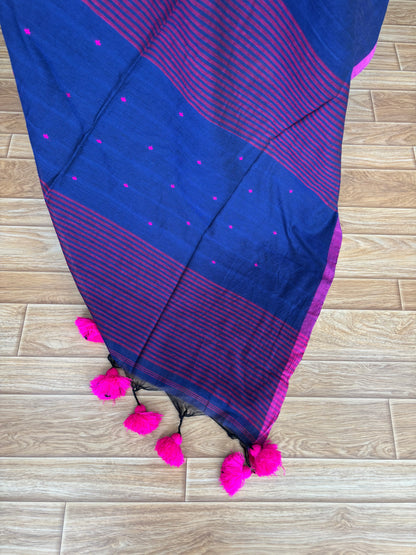 BLUE JAMDANI SAREE