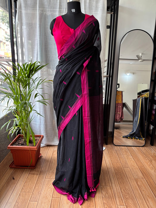 BLACK JAMDANI SAREE