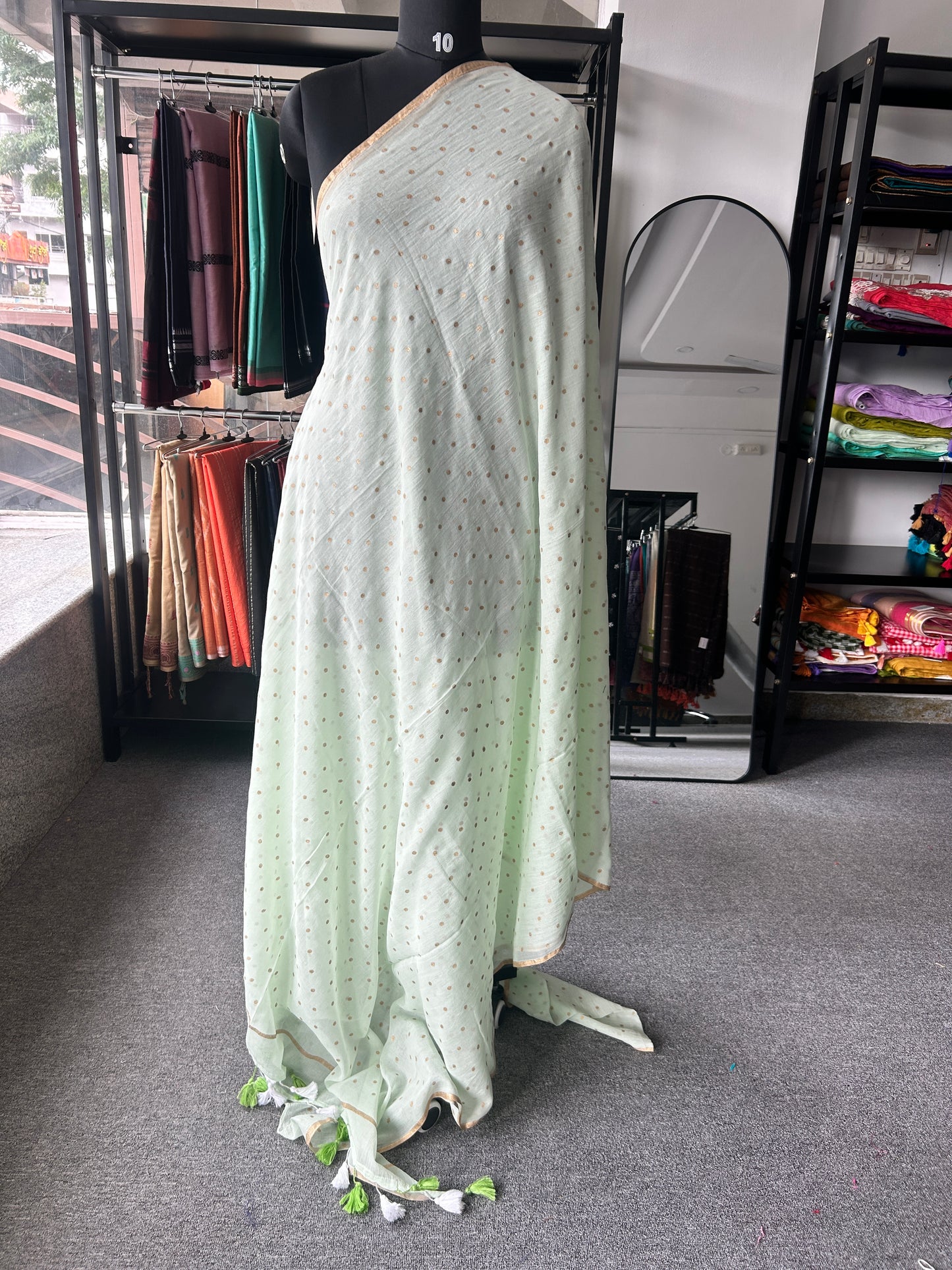 GREEN MUL SAREE