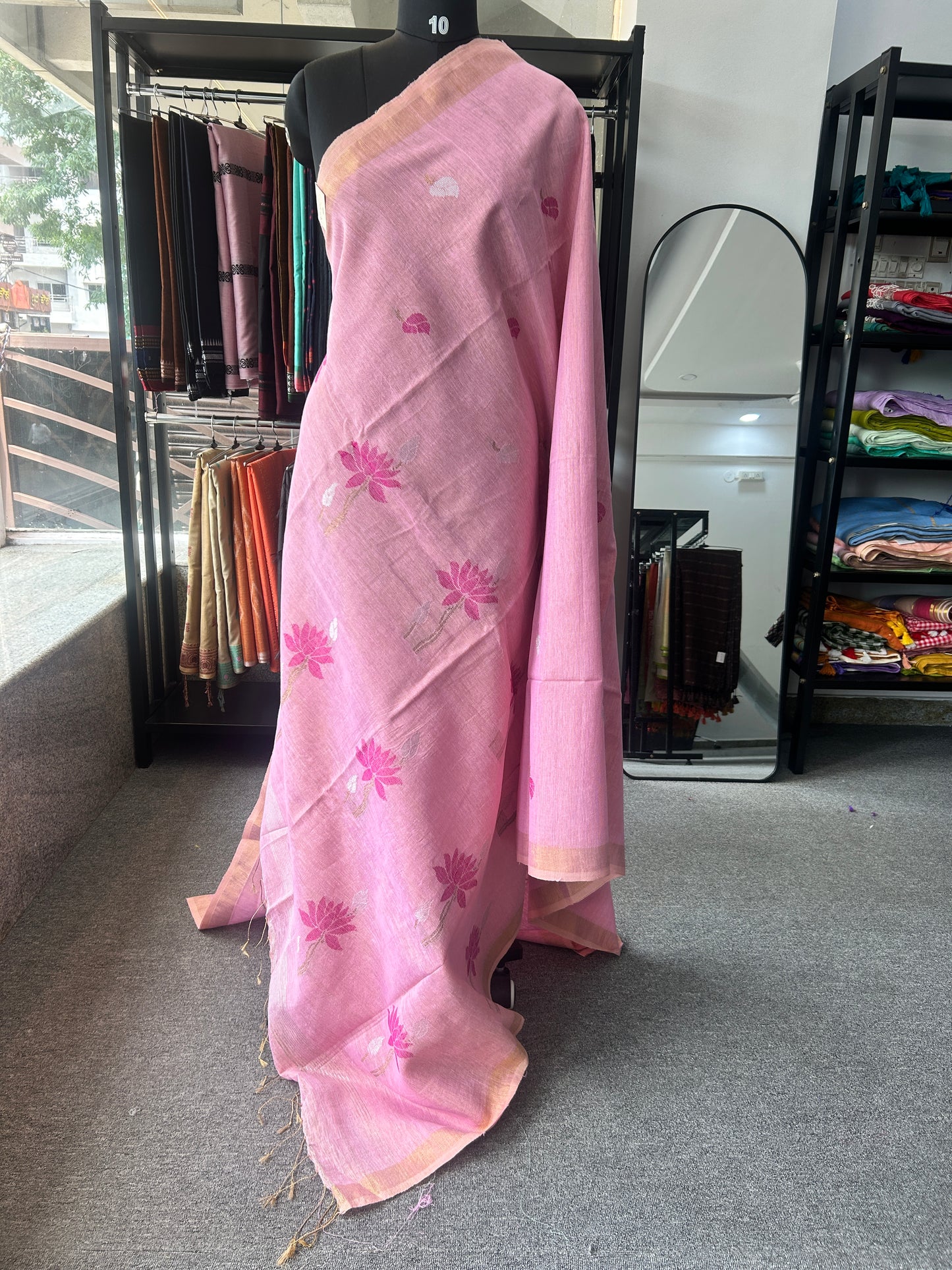 PINK TISSUE JAMDANI