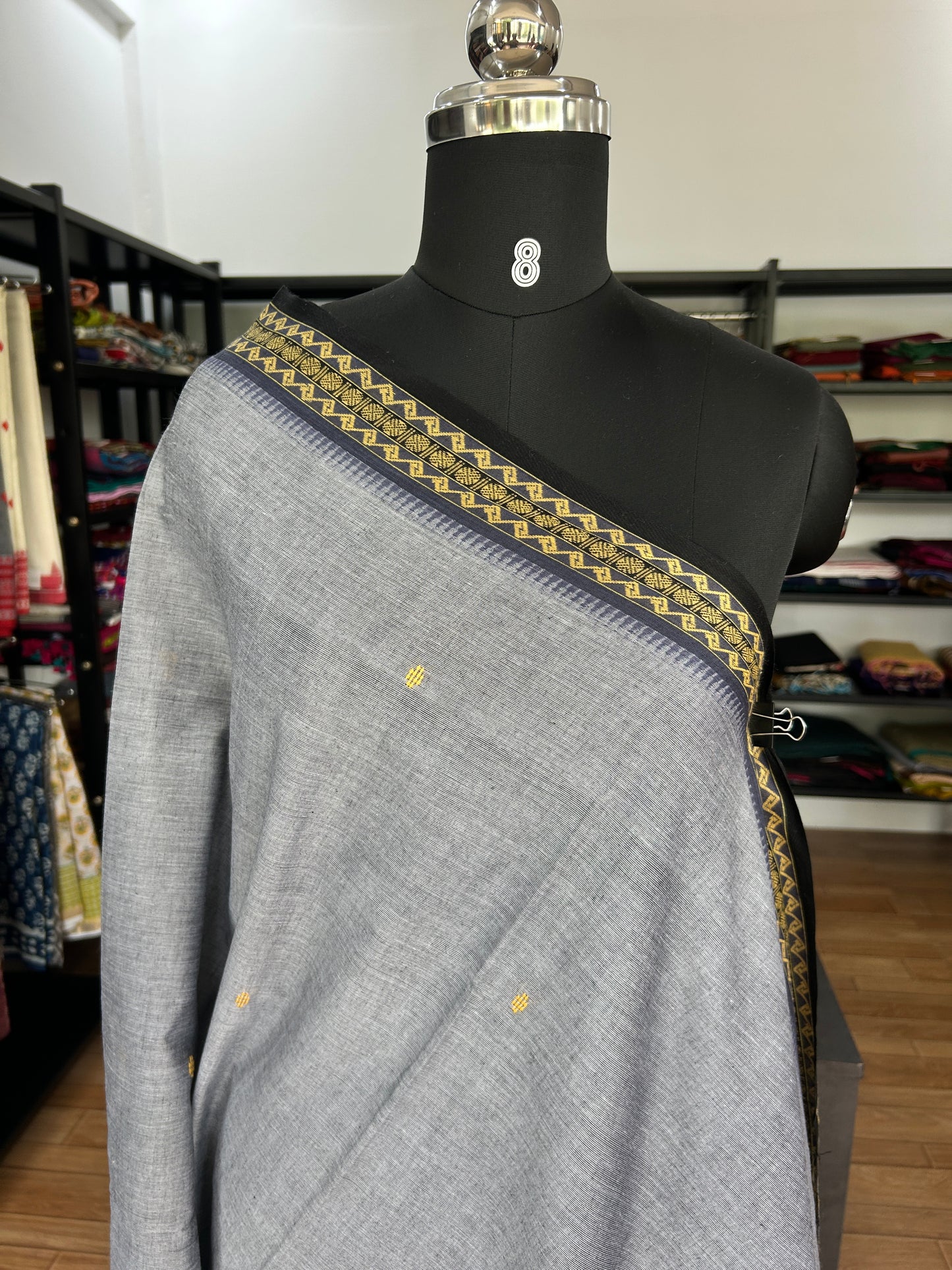 GREY DHANIAKHALI SAREE