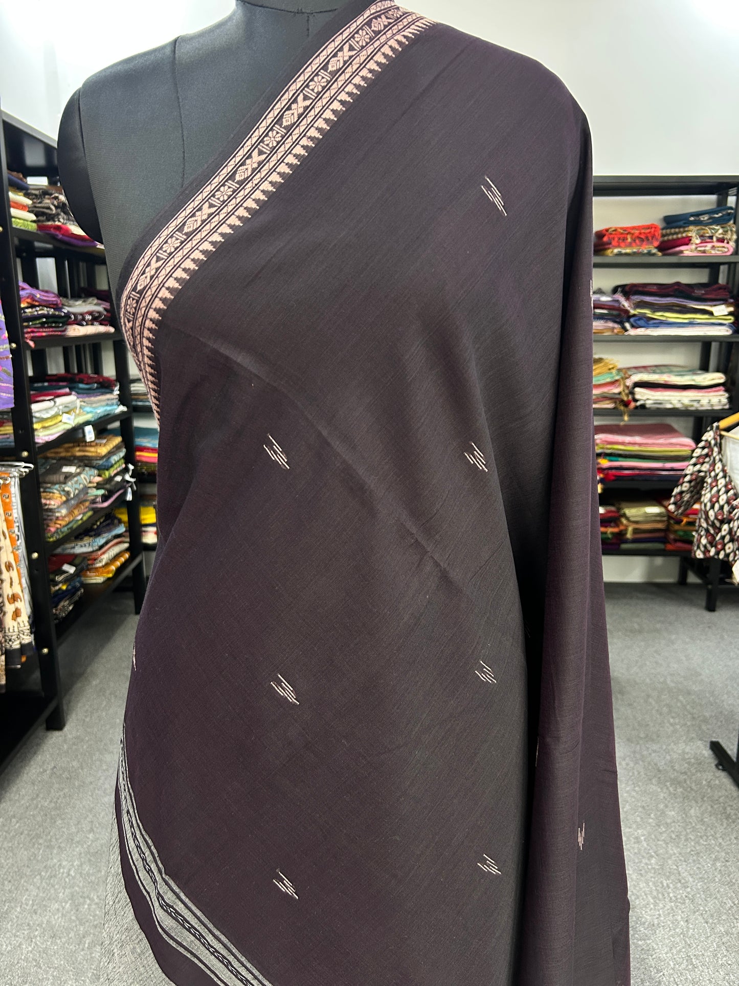 BROWN DHANIAKHALI SAREE