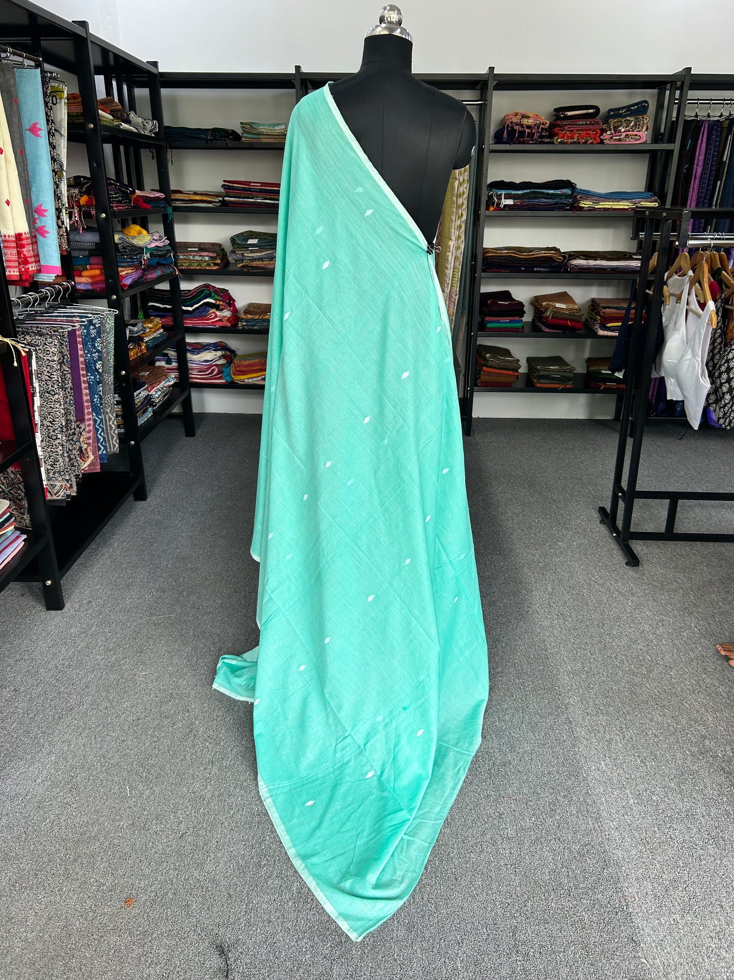 GREEN JAMDANI SAREE