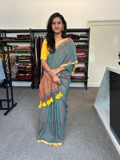 GREEN JAMDANI SAREE