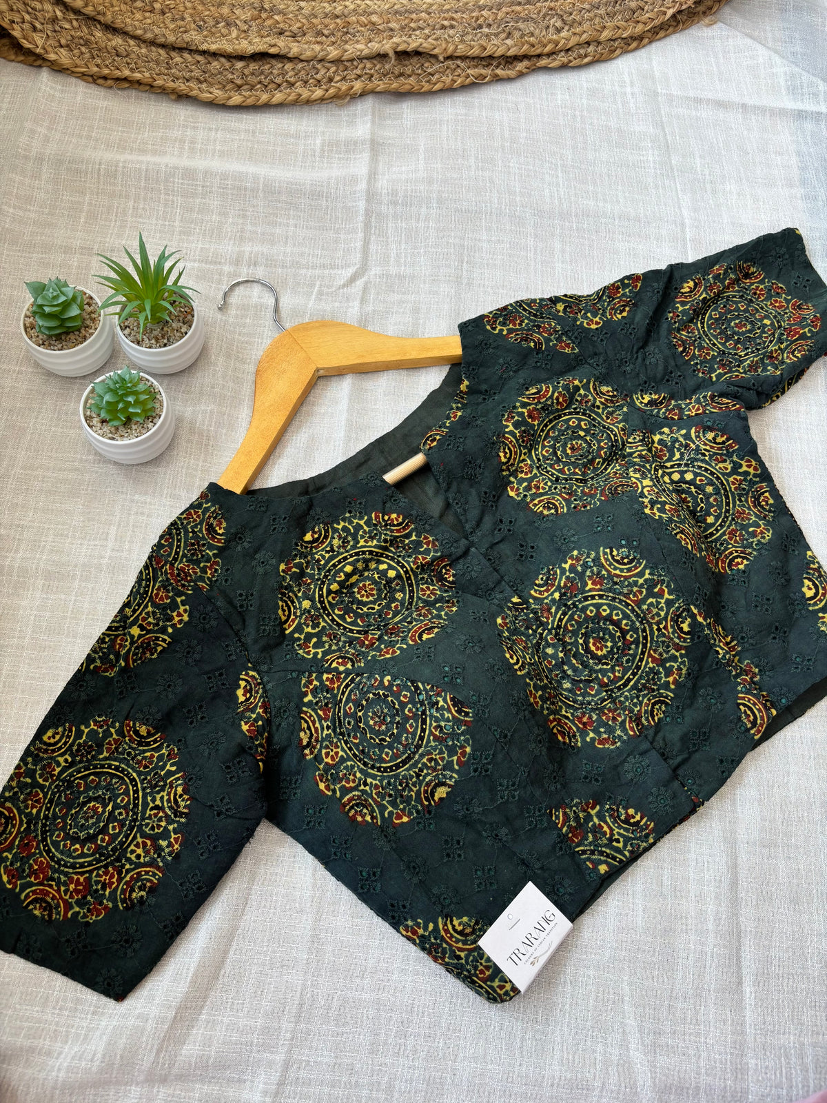 GREEN HAKOBA BLOUSE