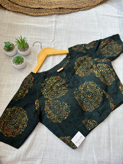 GREEN HAKOBA BLOUSE