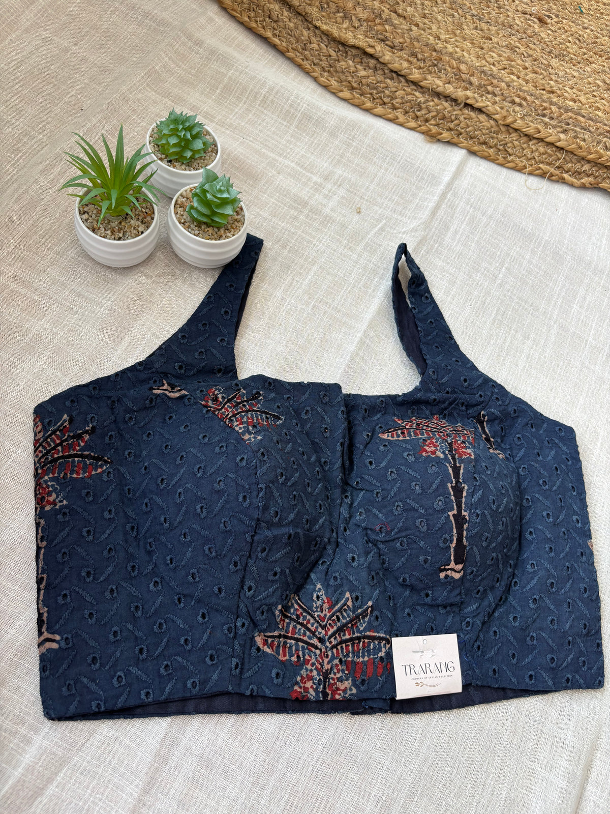 NAVY BLUE HAKOBA BLOUSE