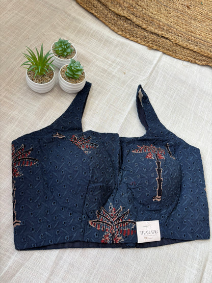 NAVY BLUE HAKOBA BLOUSE